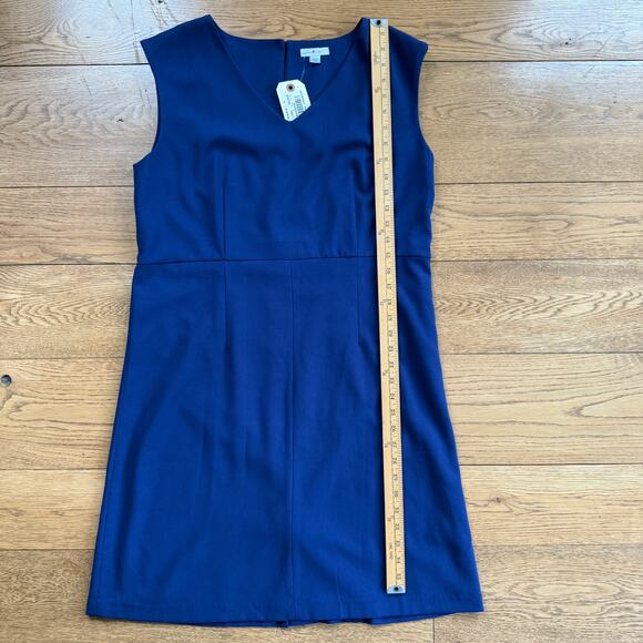 Garnett Hill A Line Shift Dress SZ 12 Navy Classic Work Preppy Minimalist - Picture 8 of 8